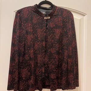Black and Red Speckled tunic/jacket
